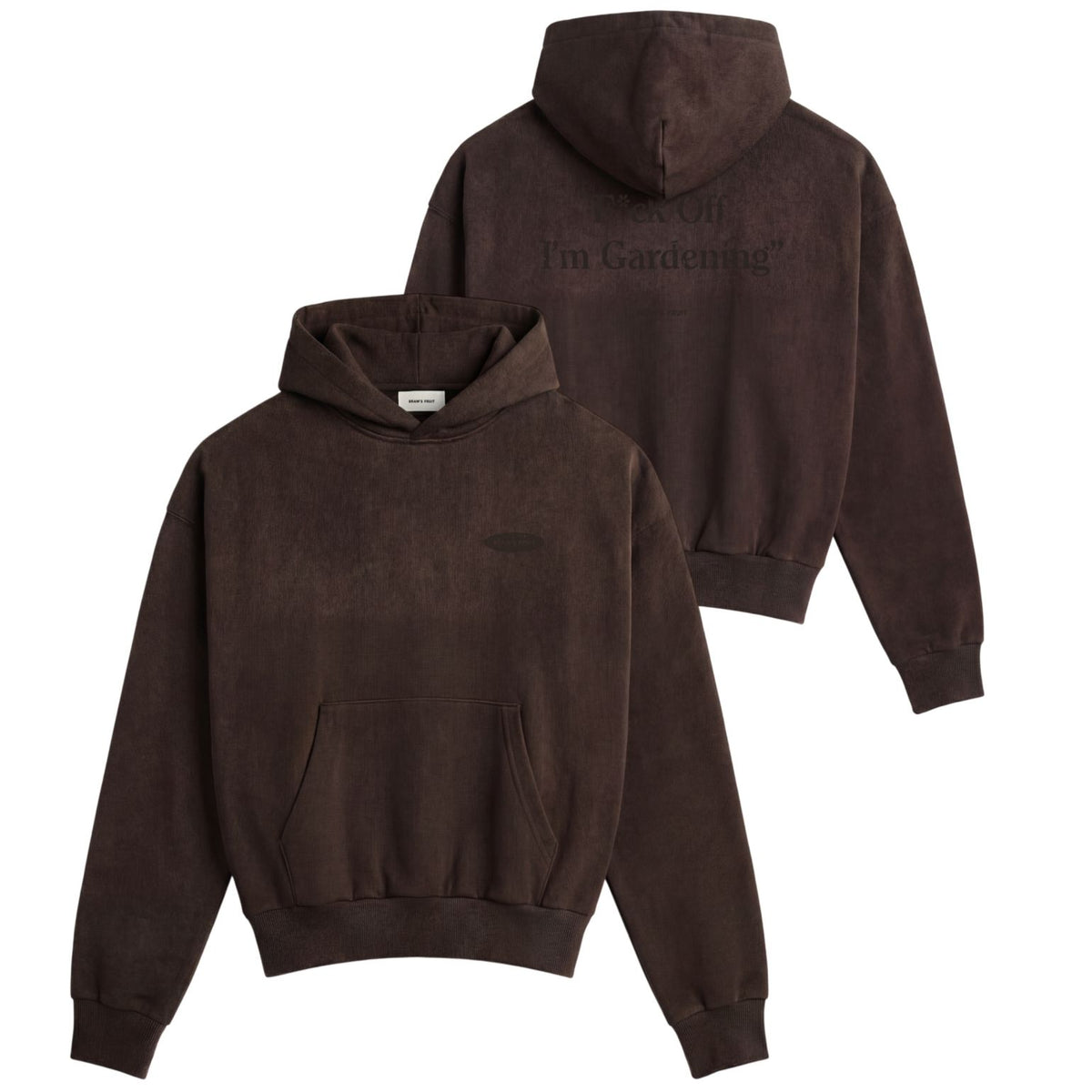 Bram’s Fruit Gardening Distressed Hoodie Bruin