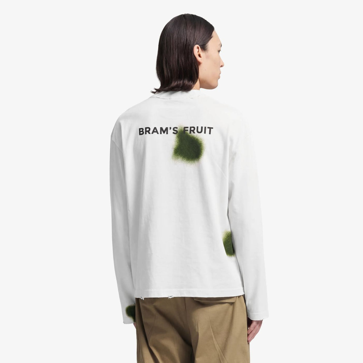Bram’s Fruit Grass Stain Longsleeve T-shirt Wit