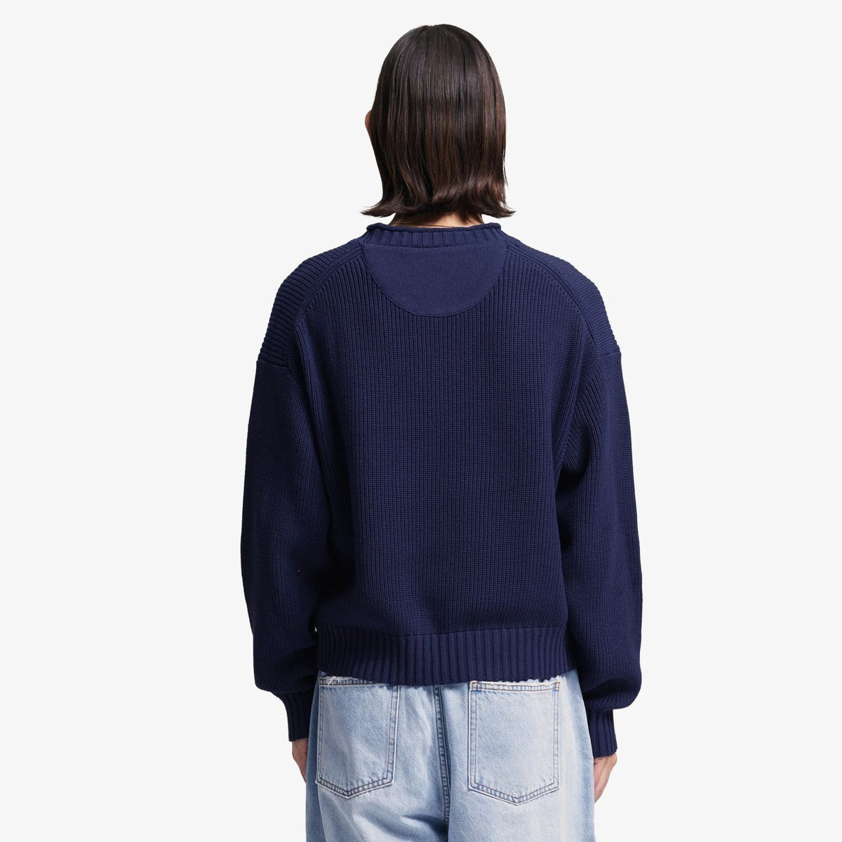 Bram’s Fruit Stamp Knit Sweater Navy