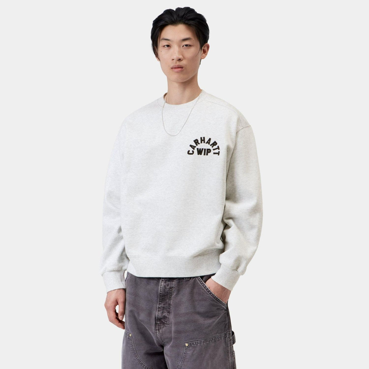 Carhartt WIP Arch Script Sweater Grijs