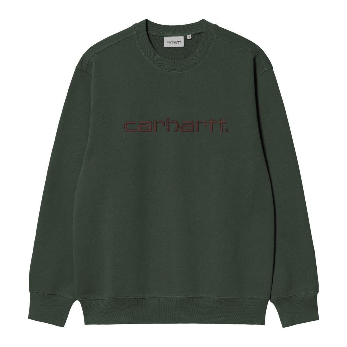 Carhartt WIP Logo Sweater Donker Groen