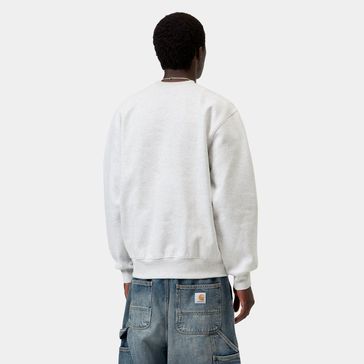 Carhartt WIP Logo Sweater Grijs