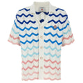 Casablanca Gradient Wave Crochet Overhemd Wit