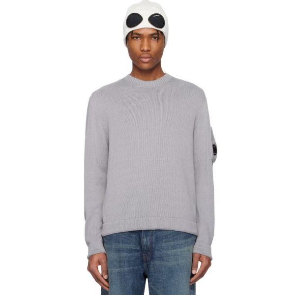 【着画有】　C.P. COMPANY ニット　cp company Lサイズ CP Company Compact Cotton Lens Knit Sweater Grijs – Mezaldy