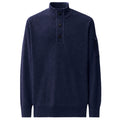 CP Company Lambswool GRS Half Button Lens Sweater Navy