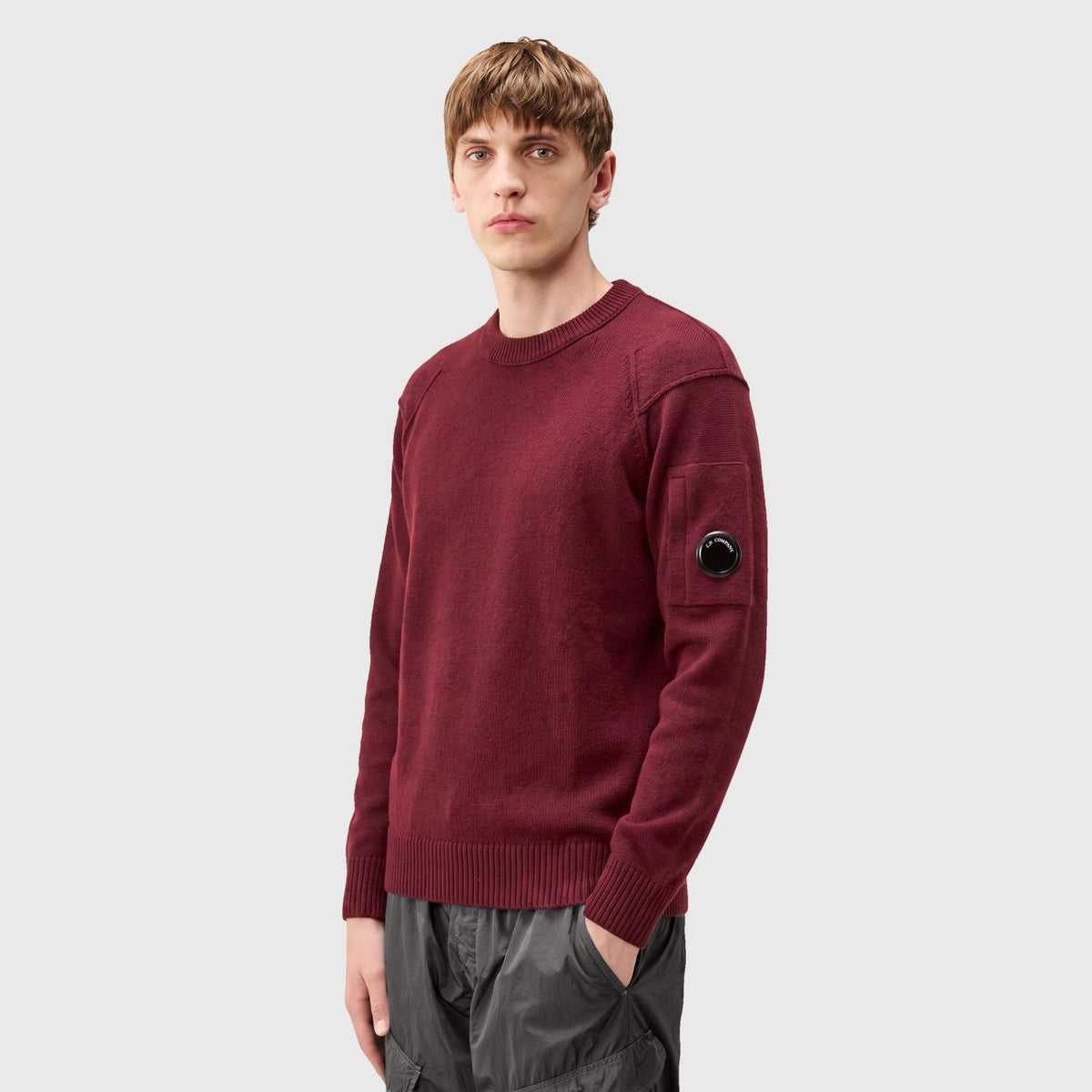 CP Company Lambswool GRS Knit Sweater Rood