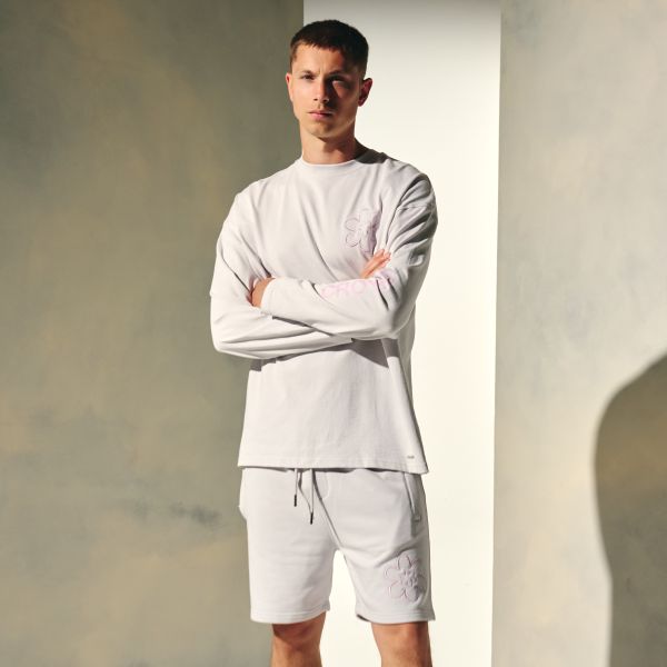 Croyez Contour De La Fleur Longsleeve T-shirt Grijs