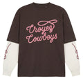 Croyez Cowboys Double Sleeve Longsleeve T-shirt Bruin