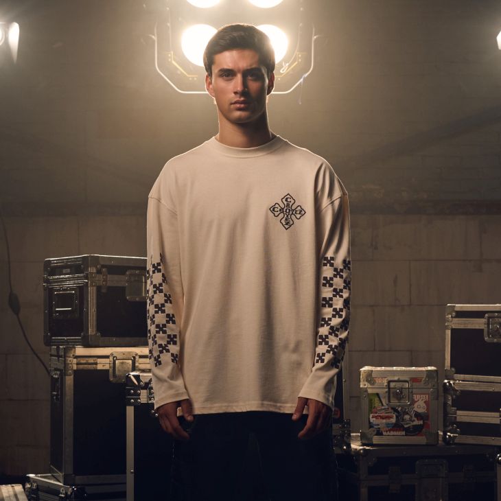 Croyez Cross Longsleeve T-shirt Beige