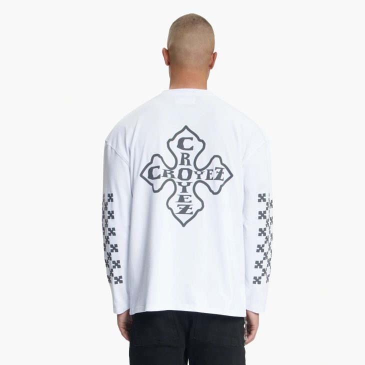 Croyez Cross Longsleeve T-shirt Wit