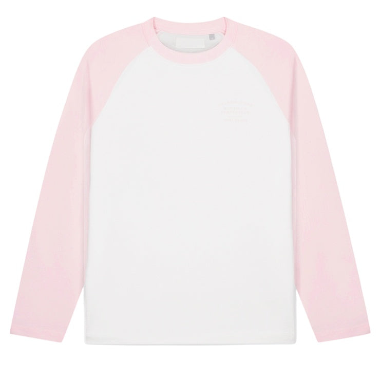 Croyez Fraternité Raglan Longsleeve T-shirt Wit/Roze