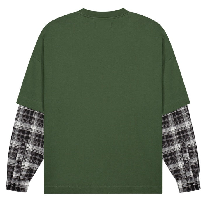 Croyez Layered Race Longsleeve T-shirt Donker Groen