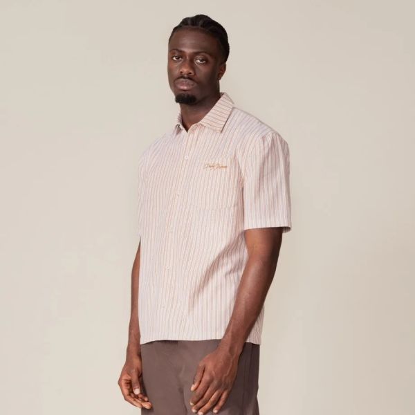 Daily Paper Stripe Overhemd Beige