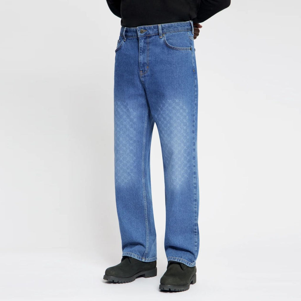 Daily Paper Faded Monogram Amba Jeans Blauw