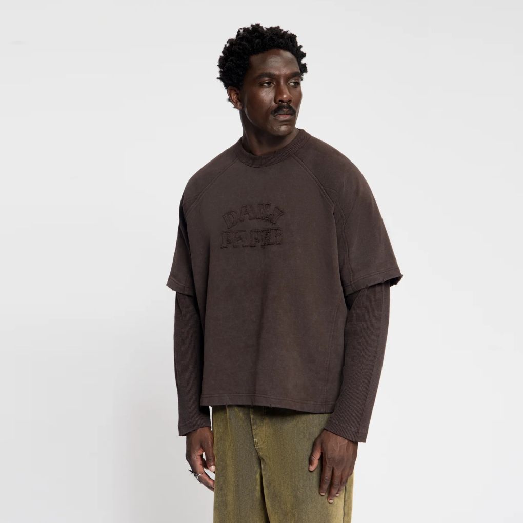 Daily Paper Raglan Stacked Layered Longsleeve T-shirt Bruin