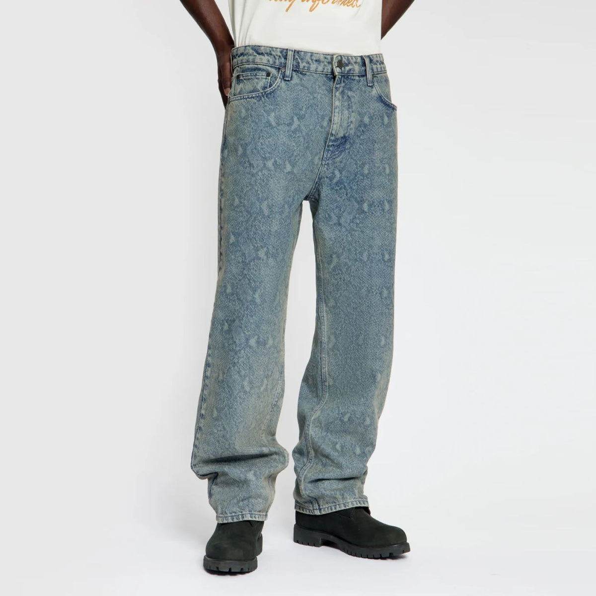 Daily Paper Snake Laser Amba Jeans Blauw