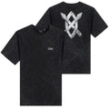Daily Paper Textured Metallic Shield T-shirt Zwart