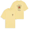 Drôle De Monsieur Slogan Rose T-shirt Geel