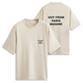 Drôle De Monsieur Slogan T-shirt Beige