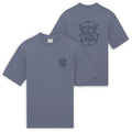 Drôle De Monsieur Slogan Tresses T-shirt Donker Blauw
