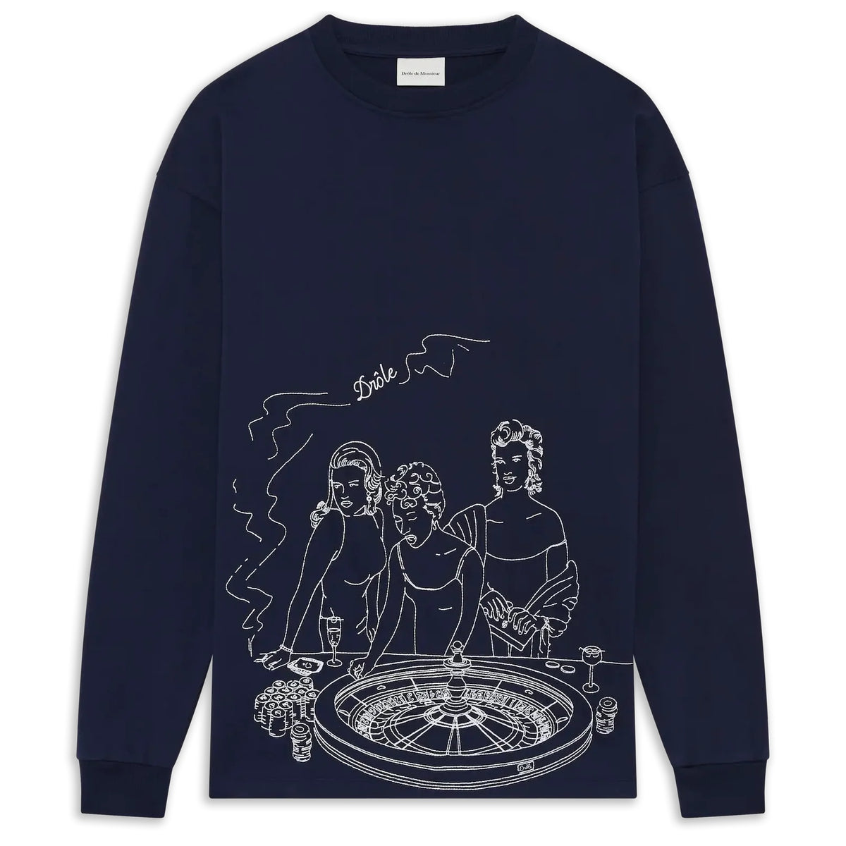 Drôle De Monsieur Casino Scene Longsleeve T-shirt Navy