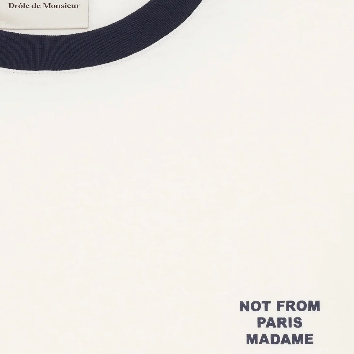 Drôle De Monsieur Contrasted Slogan T-shirt Wit