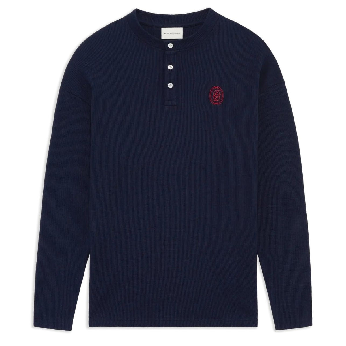 Drôle De Monsieur D Mirror Waffle Longsleeve T-shirt Navy