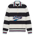 Drôle De Monsieur Drôle Embroidered Stripes Longsleeve Polo Off White/Navy