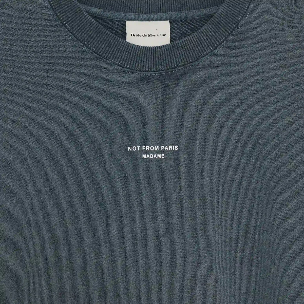 Drôle De Monsieur Slogan Classique Sweater Antraciet