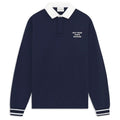 Drôle De Monsieur Slogan Longsleeve Polo Navy