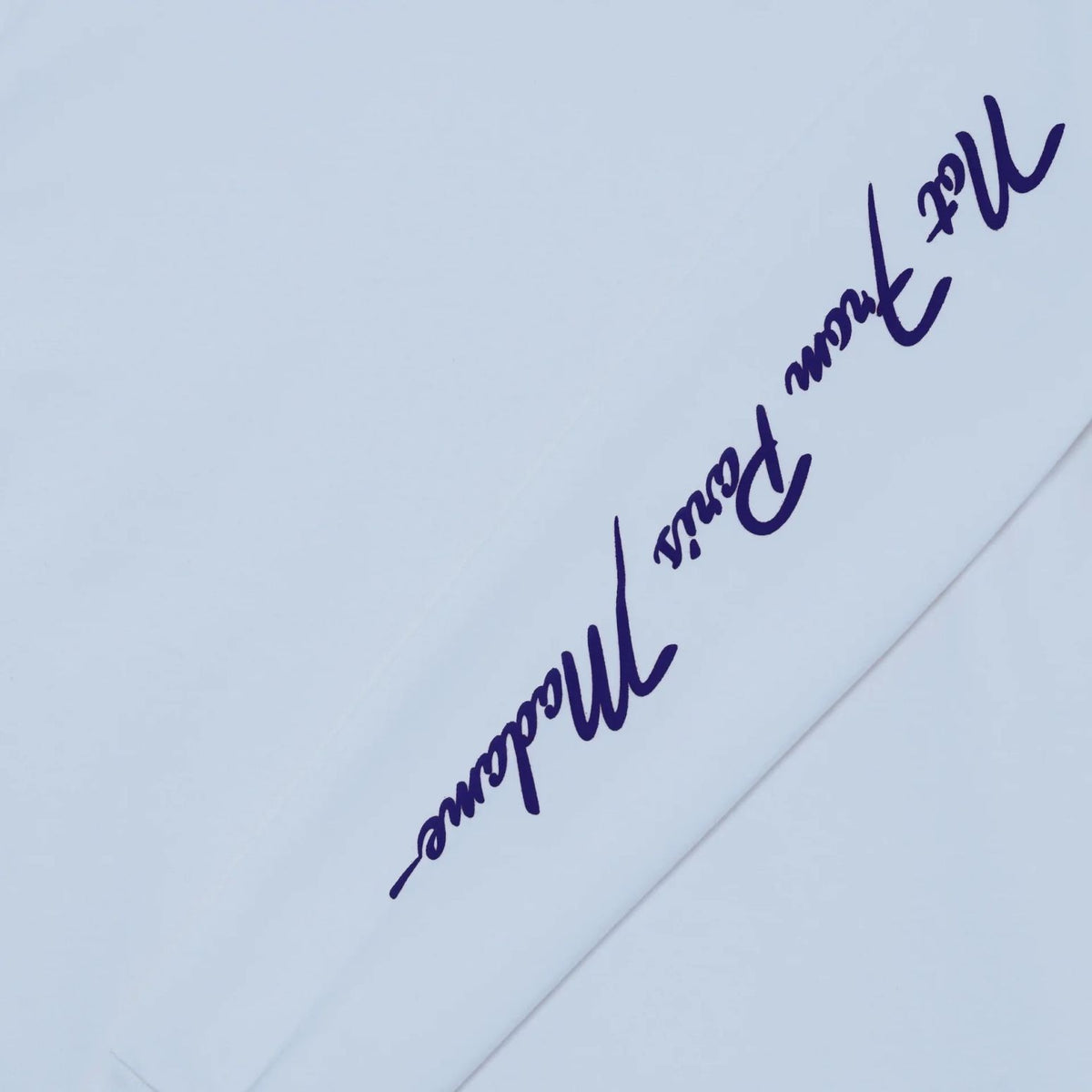 Drôle De Monsieur Slogan Longsleeve T-shirt Licht Blauw
