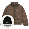 Drôle De Monsieur Slogan Moiré Puffer Donker Groen
