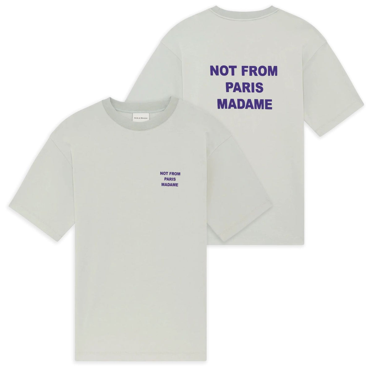 Drôle De Monsieur Slogan T-shirt Grijs