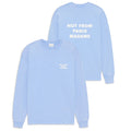 Drôle De Monsieur Washed Slogan Longsleeve T-shirt Licht Blauw