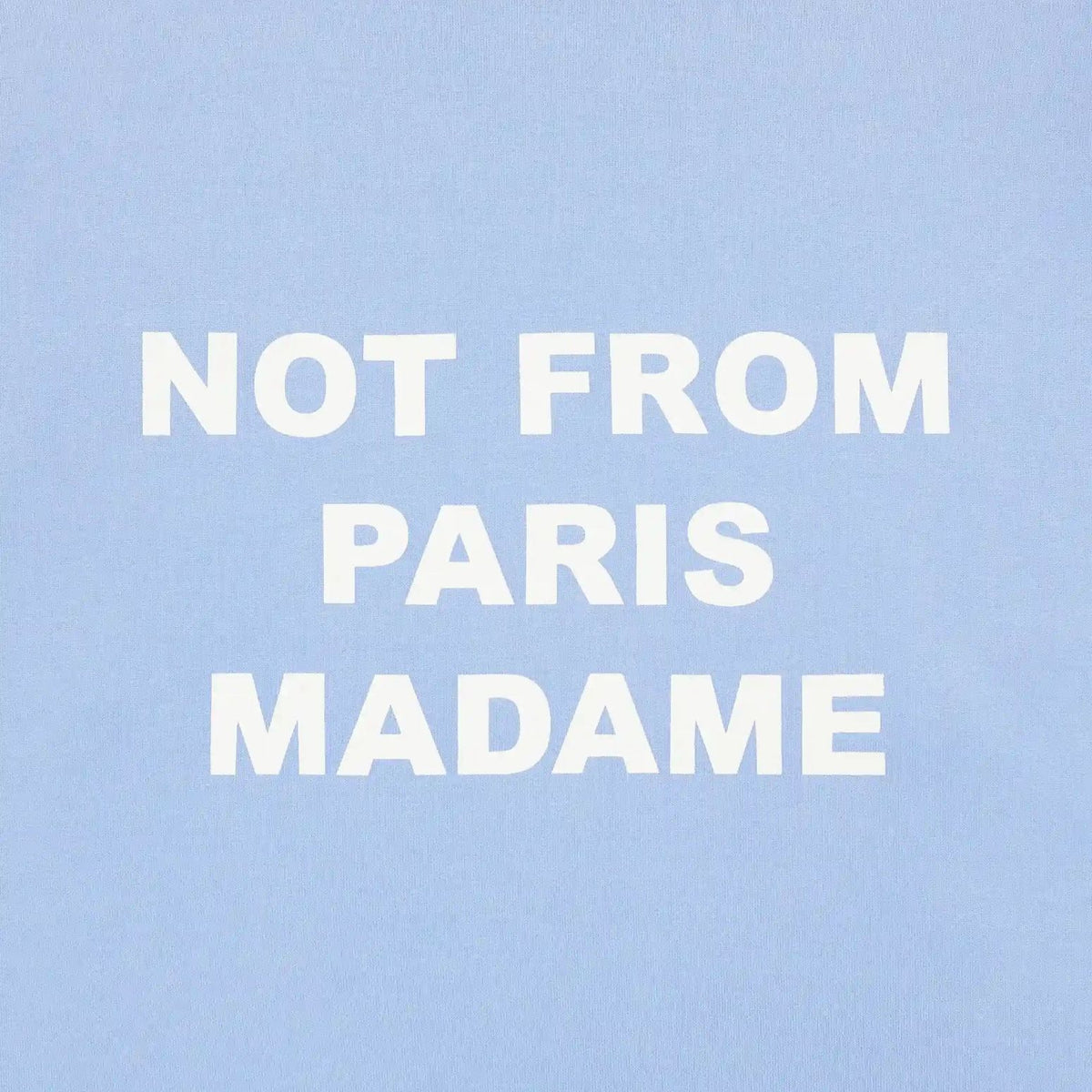 Drôle De Monsieur Washed Slogan Longsleeve T-shirt Licht Blauw