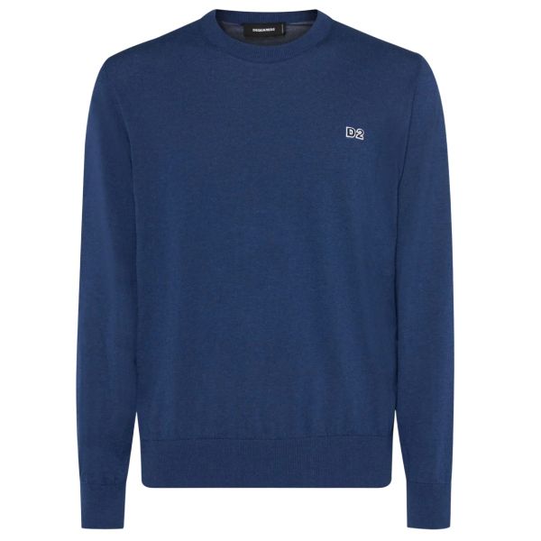 Dsquared2 D2 Cotton Sweater Navy