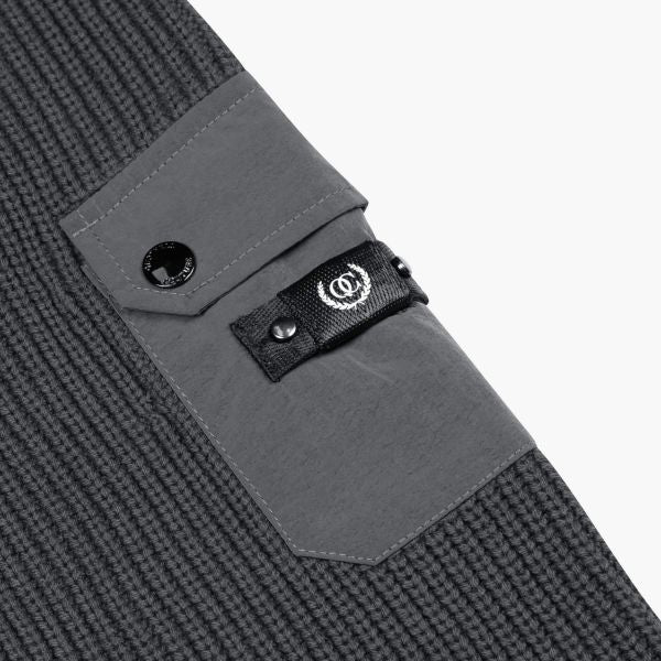 Quotrell Falcon Knitted Sweater Antraciet
