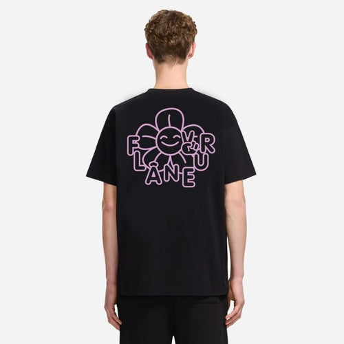 Flâneur Happy Flower T-shirt Zwart