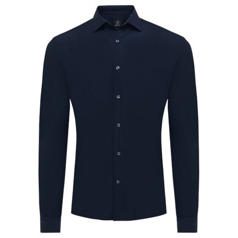 Genti Fresno Skin Fit Overhemd Navy
