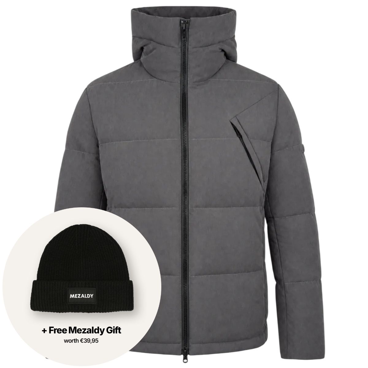 Genti Cross Monogram Puffer Antraciet
