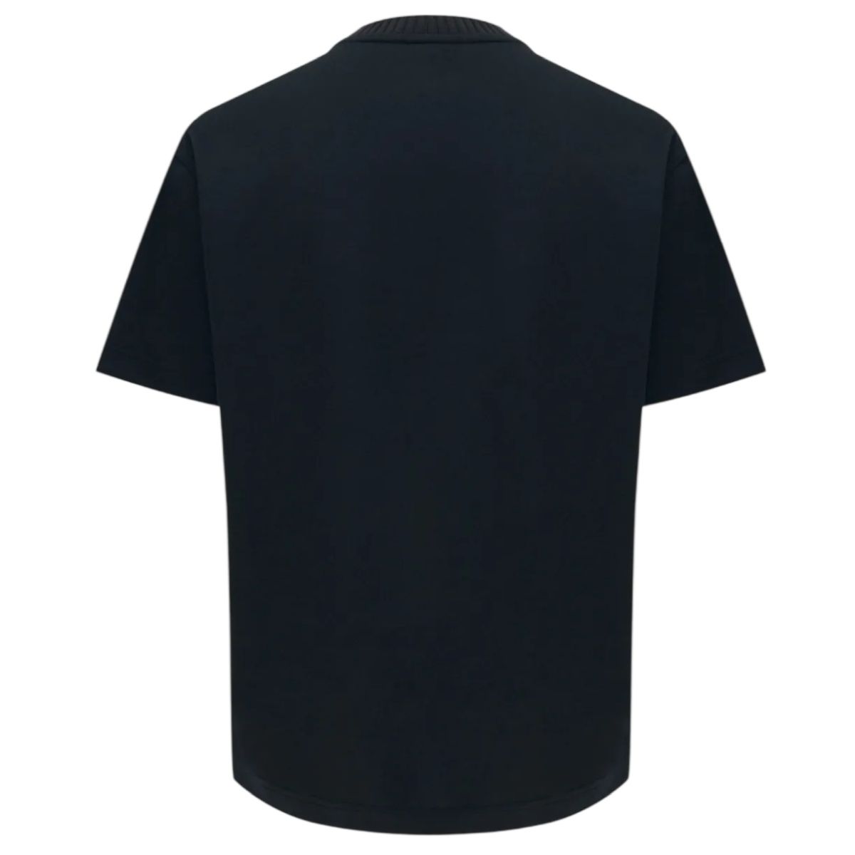 Genti Embroidered Logo T-shirt Zwart
