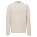 Genti Turtle Monogram Half Zip Sweater Off White