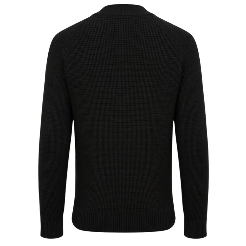 Genti Waffle Turtle Sweater Zwart