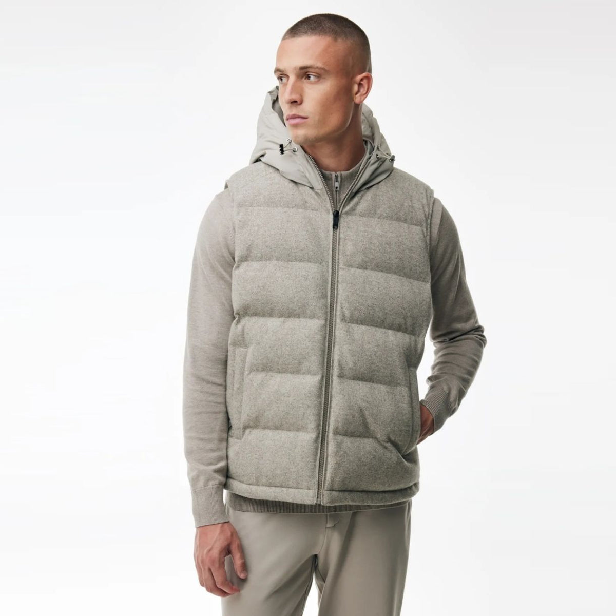Genti Wool Brody Bodywarmer Beige