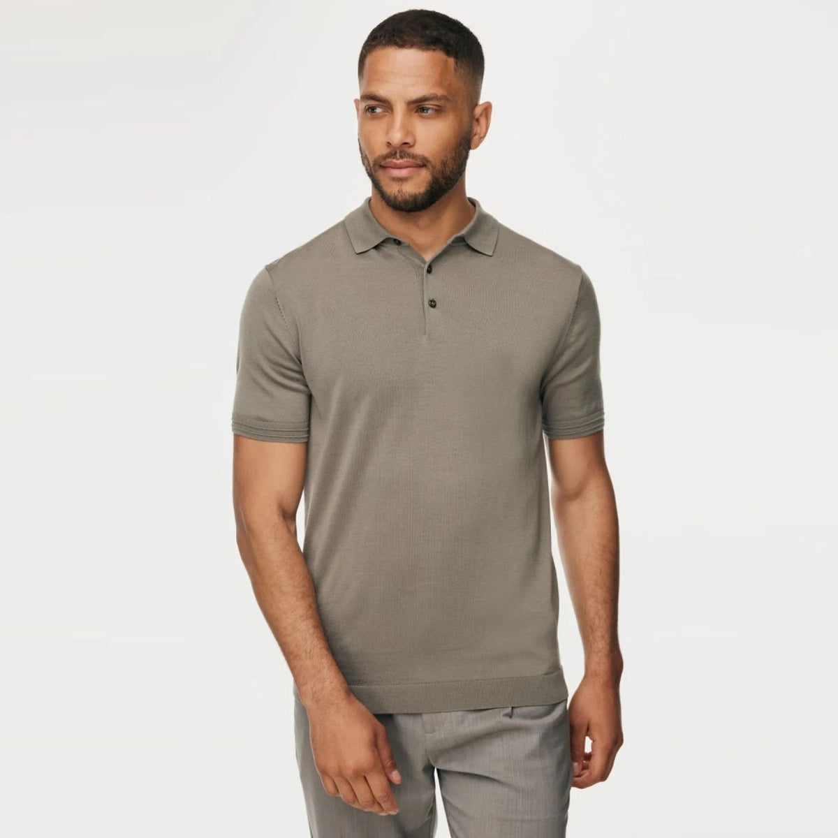 Gentiluomo 3 Buttons Polo Bruin