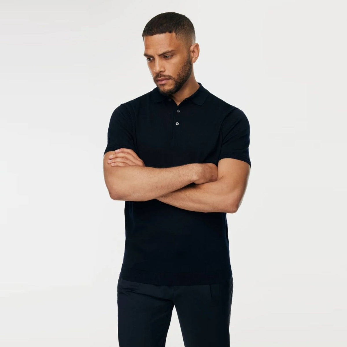 Gentiluomo 3 Buttons Polo Navy