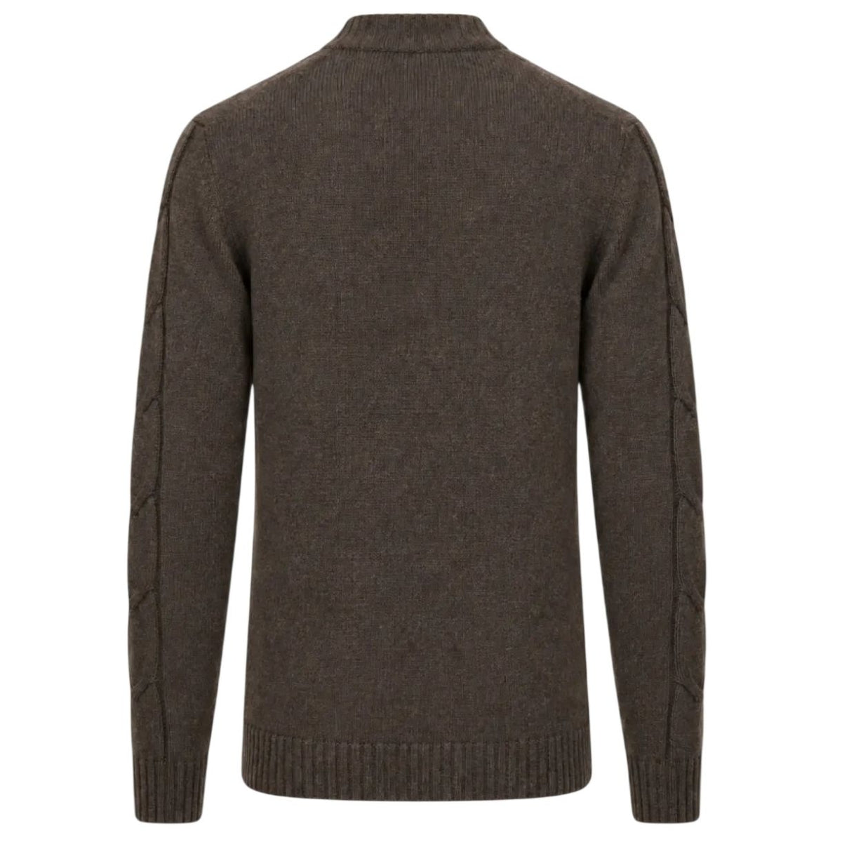 Gentiluomo Cable Sleeve Turtle Sweater Bruin