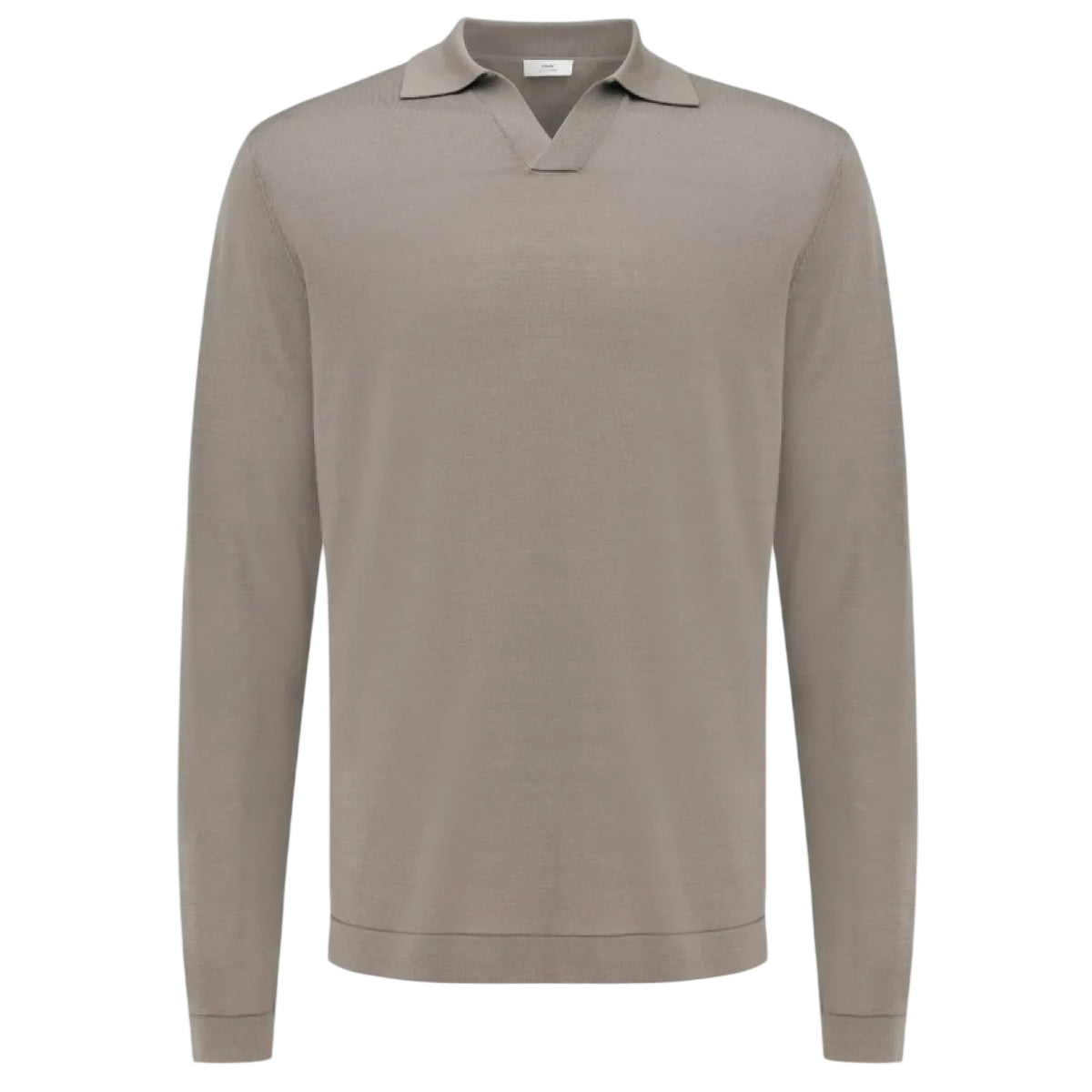 Gentiluomo No Buttons Longsleeve Polo Bruin