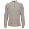 Gentiluomo Structured Turtle Zip Sweater Beige