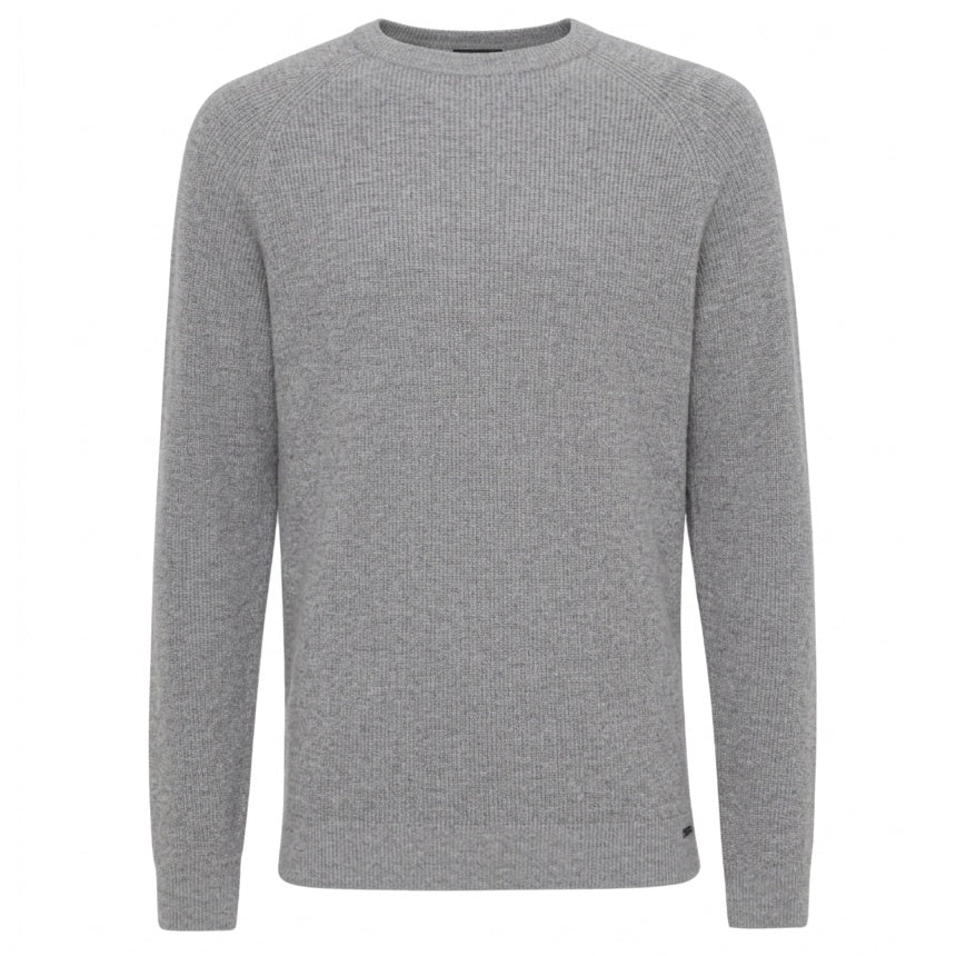Gentiluomo Wool Blend Knitted Sweater Grijs